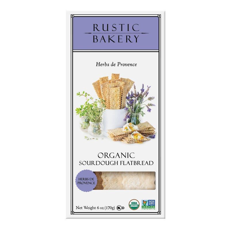 slide 1 of 5, Rustic Bakery Organic Crackers Flatbread Herbs de Provence - 6oz, 6 oz