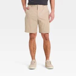 Men's 8" Comfort Commuter Shorts - Goodfellow & Co™ Tan L