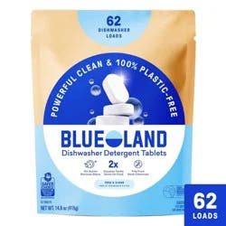 Blueland Fragrance Free Dishwasher Detergent Tablets - 62ct: Bleach-Free, Hypoallergenic, Vegan