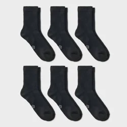 Women's Foundation Mid Crew Socks - All In Motion™ Black