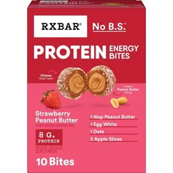 RXBAR Protein Bars Energy Bites Strawberry Peanut Butter - 8.8oz/5ct