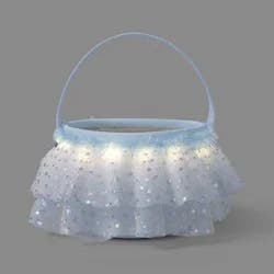 Round Polyester Halloween Light-Up Princess Trick or Treat Decorative Pail Pastel Blue - Hyde and EEK! Boutique™