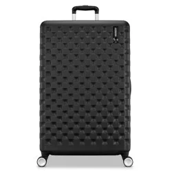 American Tourister Checkered 2.0 Hardside Large Spinner Wheels Suitcase - Black