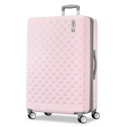 American Tourister Checkered 2.0 Hardside Large Spinner Suitcase - Light Pink