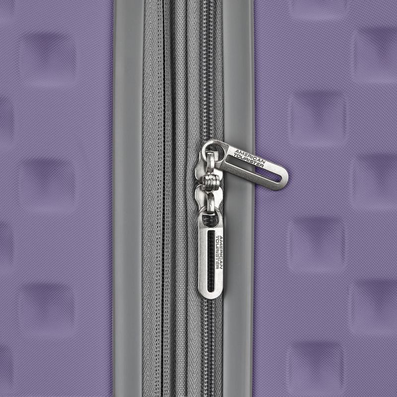slide 7 of 11, American Tourister Checked Hardside Spinner Suitcase - PURPLE HAZE, 1 ct