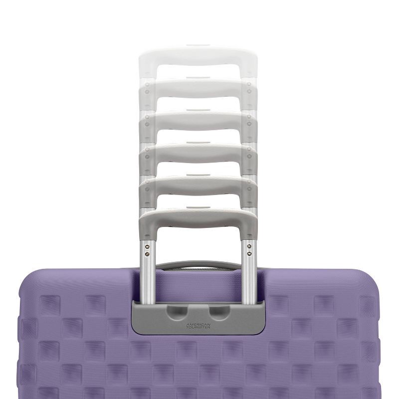 slide 9 of 11, American Tourister Checked Hardside Spinner Suitcase - PURPLE HAZE, 1 ct