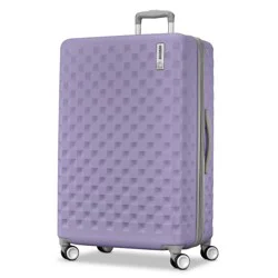 American Tourister Checkered 2.0 Hardside Large Spinner Wheels Suitcase - Purple Haze