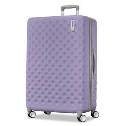 American Tourister Checkered 2.0 Hardside Large Spinner Wheels Suitcase - Purple Haze
