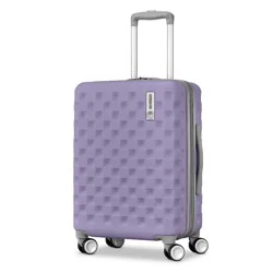 American Tourister Checkered 2.0 Hardside Carry On Spinner Wheels Suitcase - Purple Haze