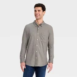 Men's Comfort Wear Long Sleeve Shirt - Goodfellow & Co™ Gray L