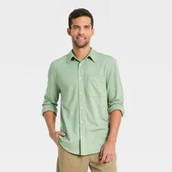 Men's Comfort Wear Long Sleeve Shirt - Goodfellow & Co™ Sage Green XXL