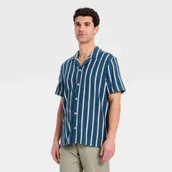 Men's Vintage Knit Camp Polo Shirt - Goodfellow & Co™ Navy Blue L