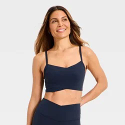 Women's Everyday Soft Light Support Crossover Bra - All In Motion™ Navy Blue XXL