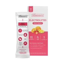 Just Ingredients Electrolytes Drink Mix Packs - Fruit Punch - 1oz/10ct