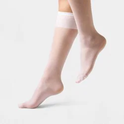 Women's Modern Basic with Wide Top Tights - A New Day™ White