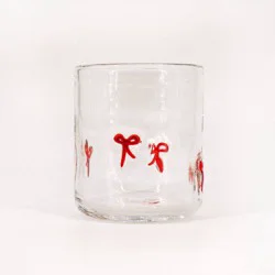 Madison Home 16 fl oz Icon Glass Red Bows