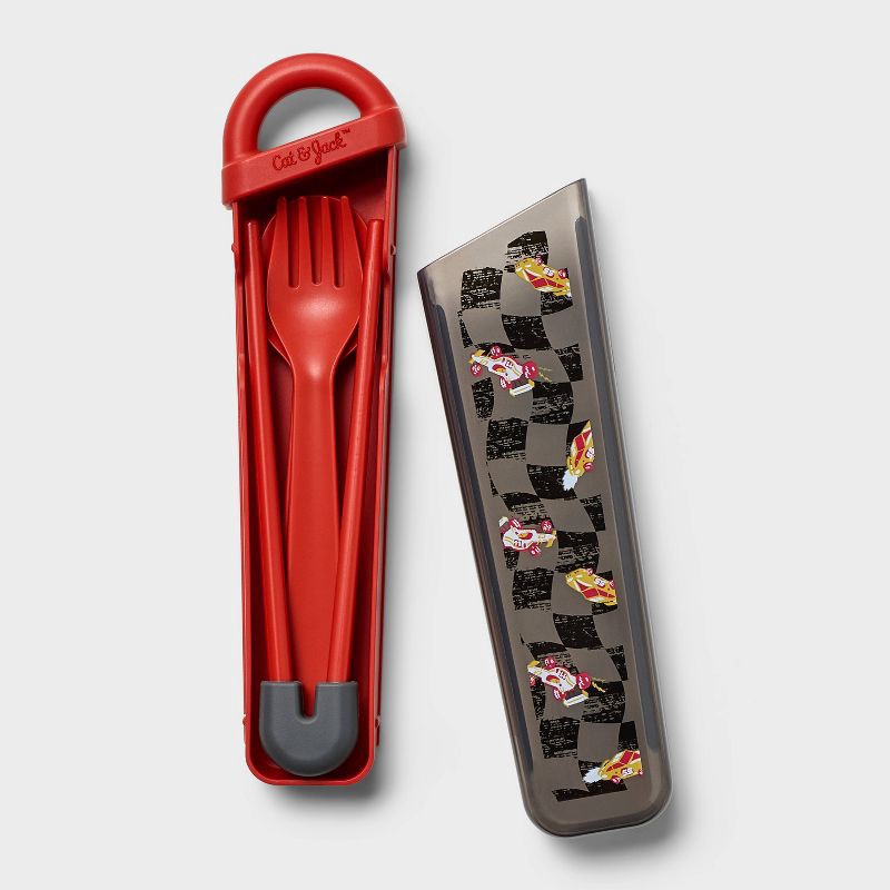 slide 1 of 3, Cutlery Set - Cat & Jack™ Cars, 1 ct