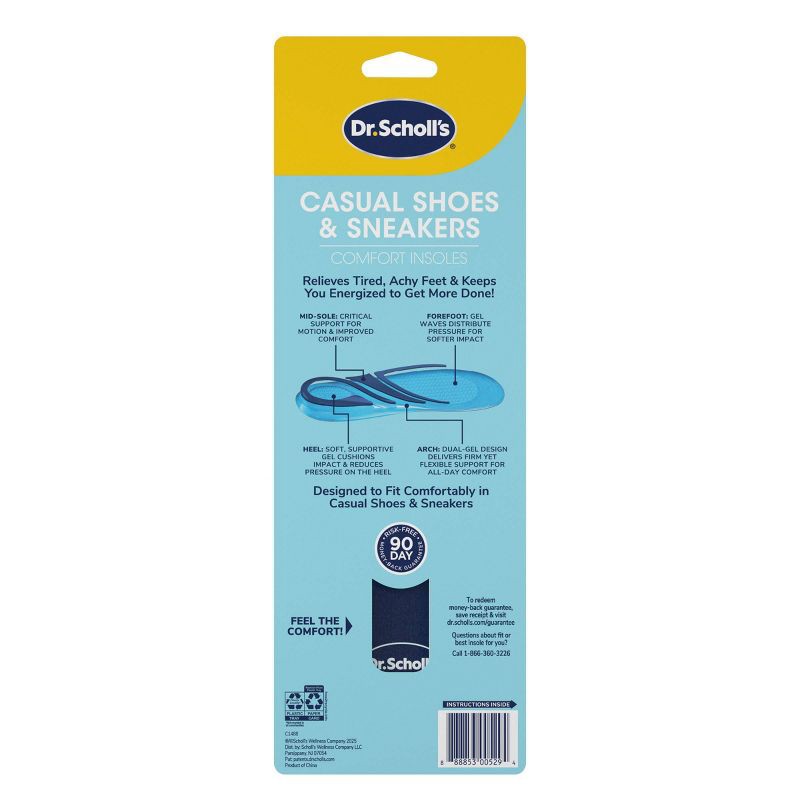 slide 2 of 2, Dr. Scholl's Women's Casual Shoes & Sneakers Comfort Gel Insoles - Size 6-10 1 Pair, 1 ct