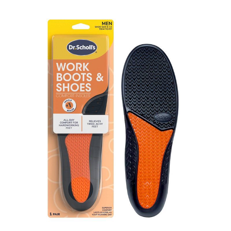 slide 1 of 9, Dr. Scholl's Men's Work Boots & Shoes Comfort Gel Insoles - Size 9-12 1 Pair, 1 ct