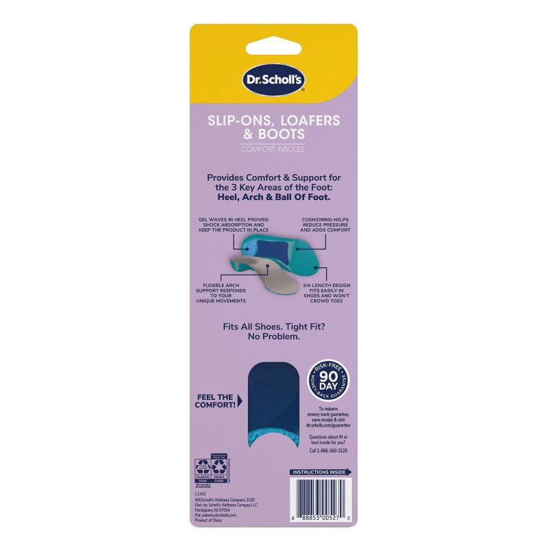 slide 2 of 2, Dr. Scholl's Women's Slip Ons Loafers & Boots Comfort Insoles - Size 6-10 1 Pair, 1 ct