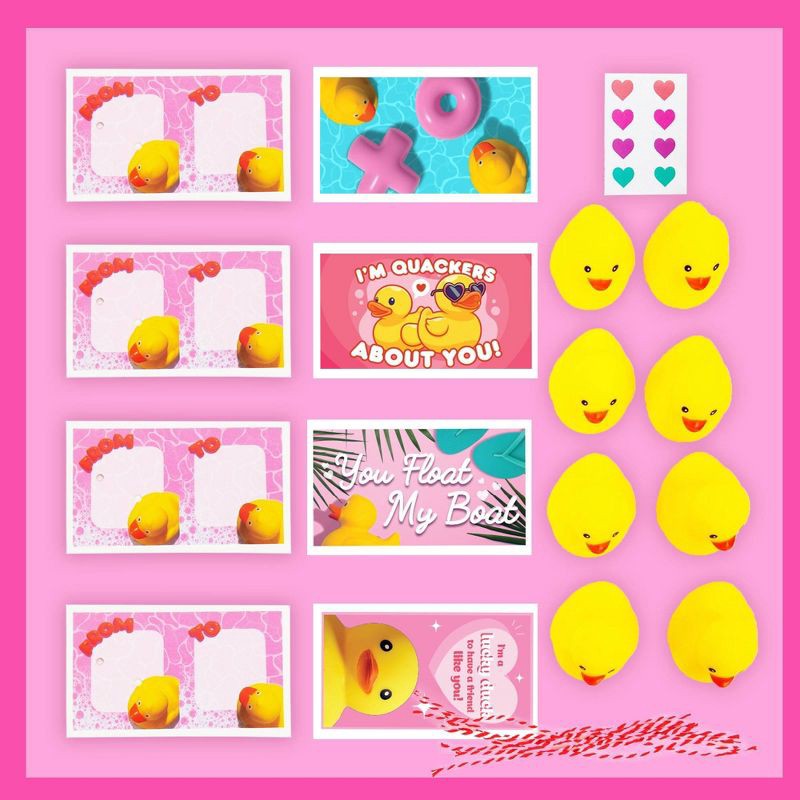 slide 3 of 5, Horizon Group 8ct Valentine's Day Rubber Duck Exchange Cards, 8 ct