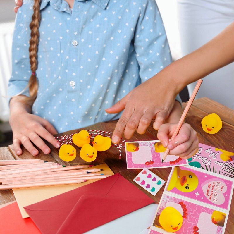 slide 4 of 5, Horizon Group 8ct Valentine's Day Rubber Duck Exchange Cards, 8 ct