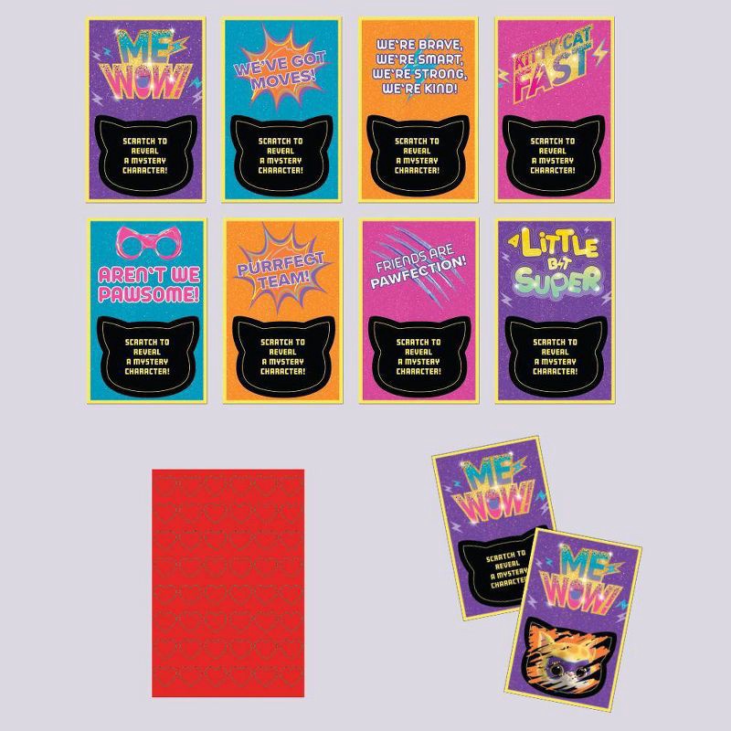 slide 3 of 5, Disney 32ct Valentine's Day Super Kitties Scratch and Reveal Cards, 32 ct