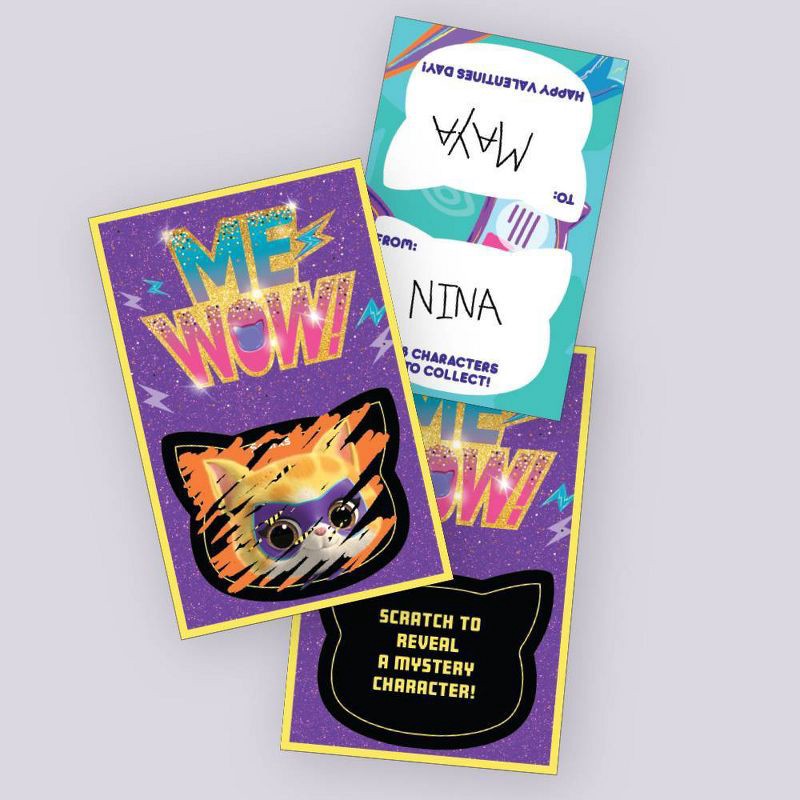 slide 5 of 5, Disney 32ct Valentine's Day Super Kitties Scratch and Reveal Cards, 32 ct