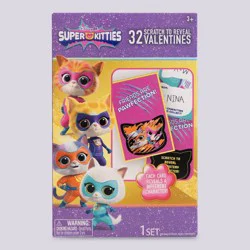 Disney 32ct Valentine's Day Super Kitties Scratch and Reveal Cards