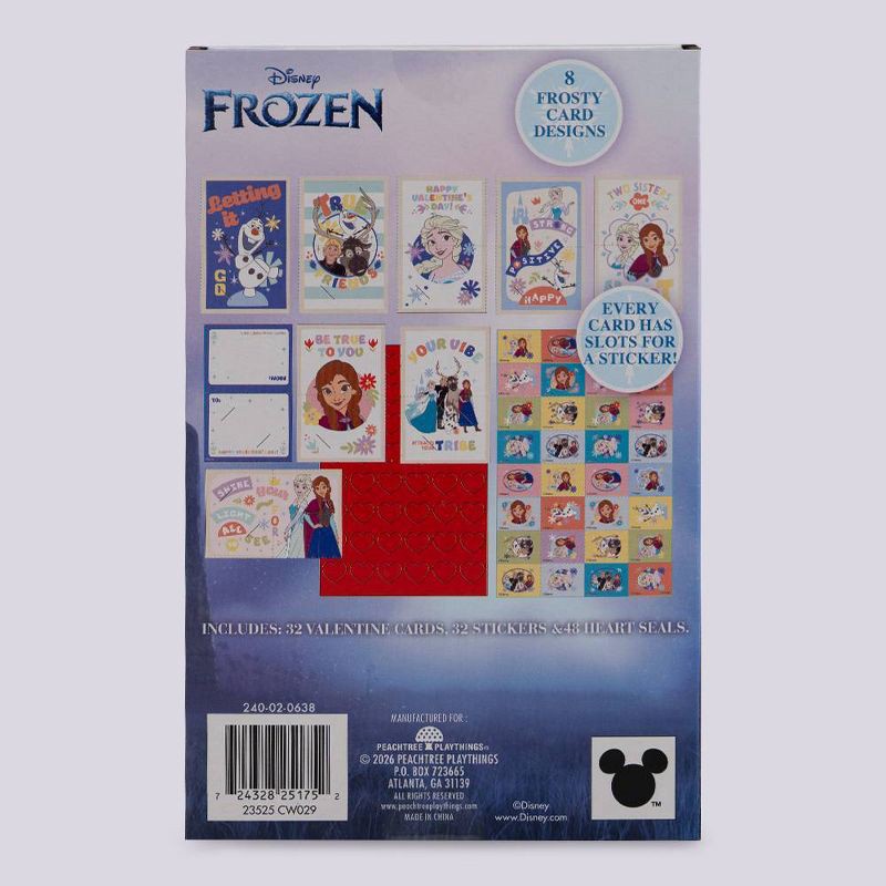 slide 2 of 5, Disney 32ct Frozen Valentine's Day Cards and Stickers, 32 ct