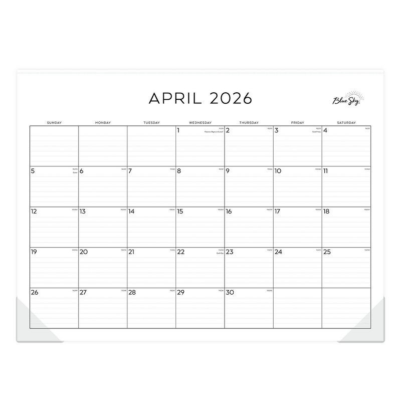 slide 1 of 3, Blue Sky 22'x17" 2026-2027 15 Months Desk Pad Calendar Standard Glued, 1 ct