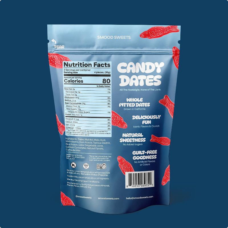 slide 2 of 5, Smood Sweets Sweet Berry Fish Candy Dates - 3oz, 3 oz