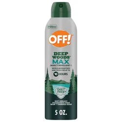 OFF! Deep Woods Max 10hr Mosquito and Tick Repellent - 5oz: Aerosol Spray, Skin Application, Picaridin 20%, Unscented