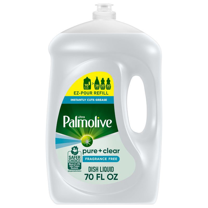 slide 1 of 8, Palmolive Unscented Ultra Liquid Dish Soaps - Pure + Clear - 70 fl oz, 70 fl oz