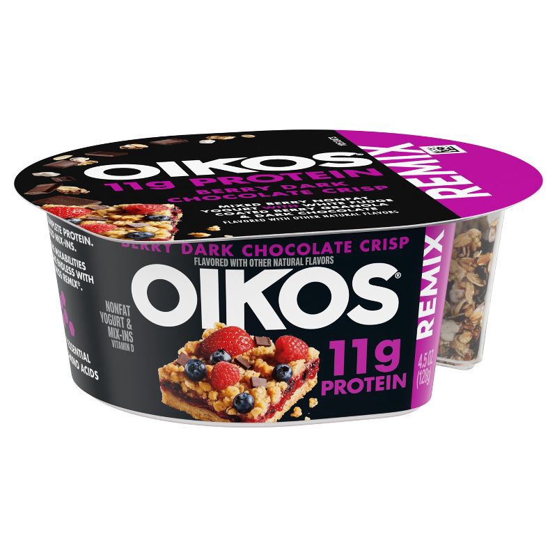 slide 2 of 7, OIKOS Mix Berry Greek Yogurt - 4.5oz, 4.5 oz