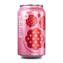 poppi Raspberry Rose Prebiotic Soda - 12 fl oz Cold Can