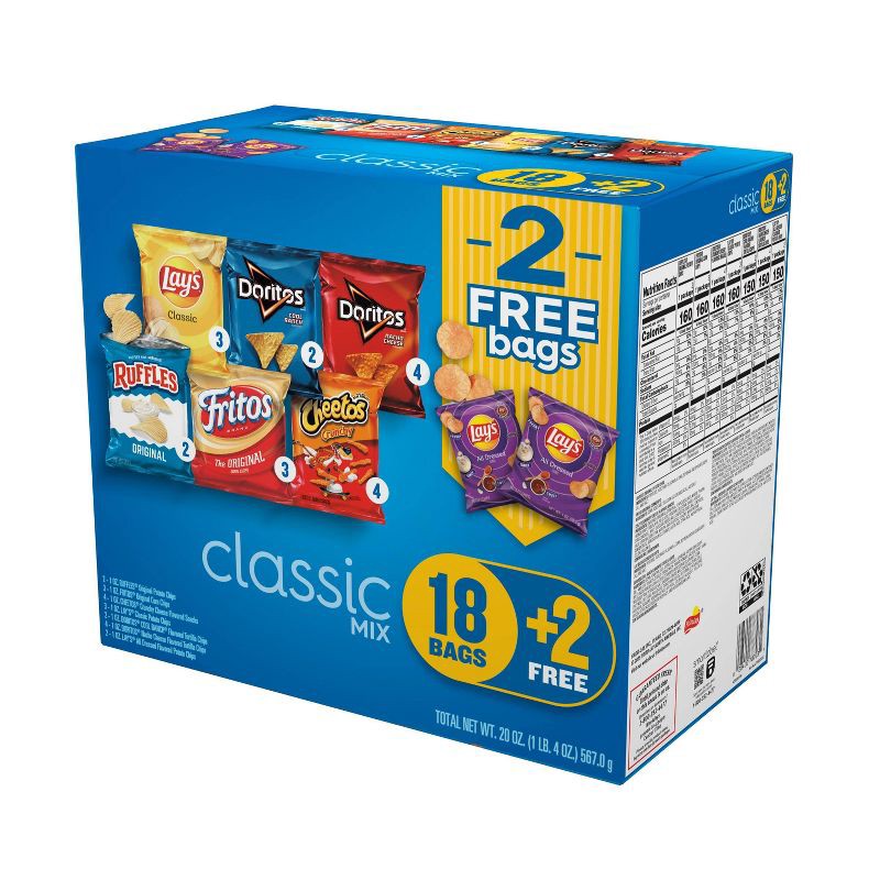 slide 13 of 13, Frito-Lay Variety Pack Classic Mix Chips - 20oz/20ct, 20 ct; 20 oz