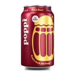 poppi Root Beer Prebiotic Soda - 12 fl oz Cold Can