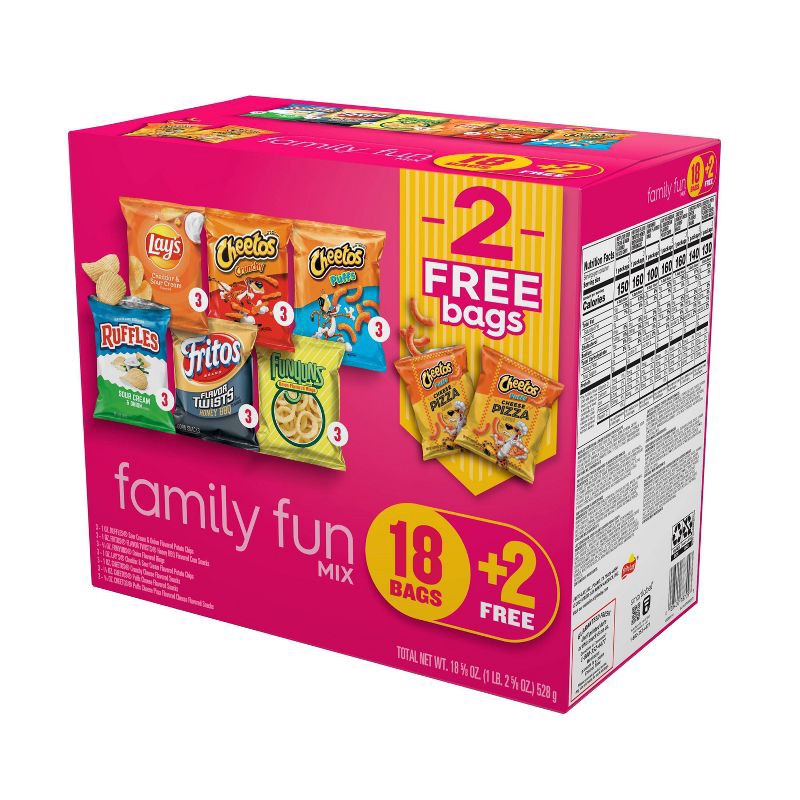 slide 2 of 13, Frito-Lay Variety Pack Bonus Family Fun Mix Chips - 18.625oz/20ct, 18.625 oz, 20 ct