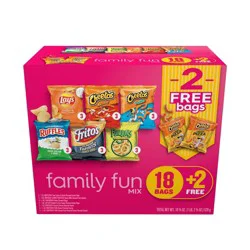 Frito-Lay Variety Pack Bonus Family Fun Mix Chips - 18.625oz/20ct