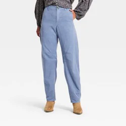Women's Low-Rise Barrel Leg Cargo Pants - Universal Thread™ Blue 6