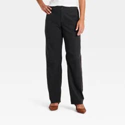 Women's Low-Rise Barrel Leg Cargo Pants - Universal Thread™ Black 2