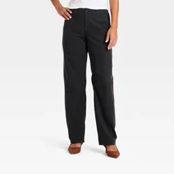 Women's Low-Rise Barrel Leg Cargo Pants - Universal Thread™ Black 10