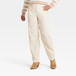 Women's Low-Rise Barrel Leg Cargo Pants - Universal Thread™ Cream 2