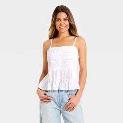 Women's Crafted Textured Cami - Universal Thread™ White S