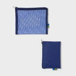 2pk Americana Mesh Pouches - Open Story™ Blue