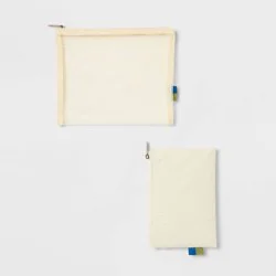 2pk Americana Mesh Pouches - Open Story™ Cream