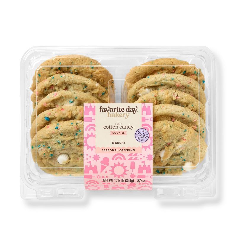 slide 1 of 4, Cotton Candy Cookies with Vanilla Cream Micro Cups - 12.5oz - Favorite Day™, 12.5 oz