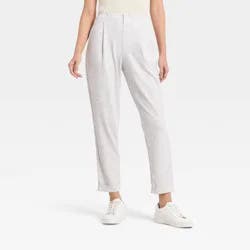 Women's Pull On Slouchy Sweatpant Trouser with Front Pleats - A New Day™ Gray XL