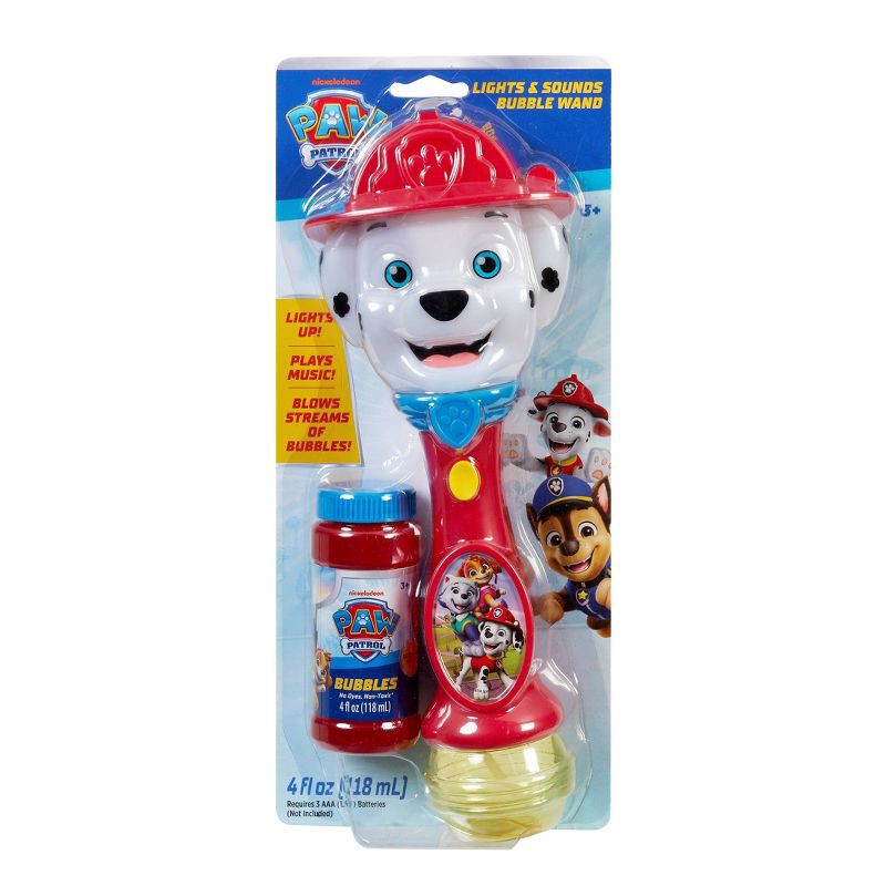 slide 1 of 4, PAW Patrol Marshall Lights & Sound Bubble Wand Bubble Toy, 1 ct